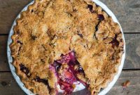 Rustic Plum Crumble Pie