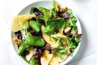 Crisp Apple and Shaved Parmesan Green Salad