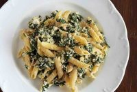 Velvety Spinach Ricotta Penne