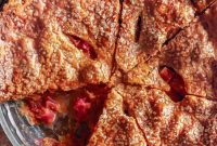 Golden Rhubarb Brown Sugar Pie
