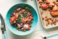 One-Pan Roasted Sweet Potato and Chickpea Dinner