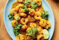 Golden Indian Garlic Pepper Butter Shrimp