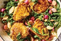 Golden Skillet Chicken Thighs with Crisp Tangy Radishes
