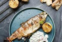 Chargrilled Whole Fish with Crisp Cucumber Salad
