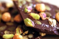 Jeweled Hazelnut Pistachio Chocolate Bark