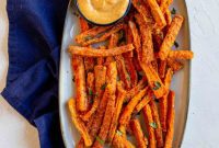 Golden Carrot Fries with Spicy Chipotle Dip