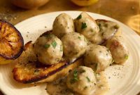 Lemon Caper Chicken Meatballs