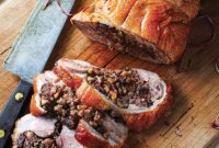 Golden Roast Duck with Farro, Fig & Hazelnut Stuffing