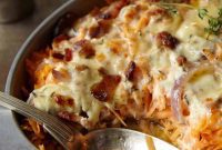 Sweet and Savory Chicken, Sweet Potato, and Bacon Casserole