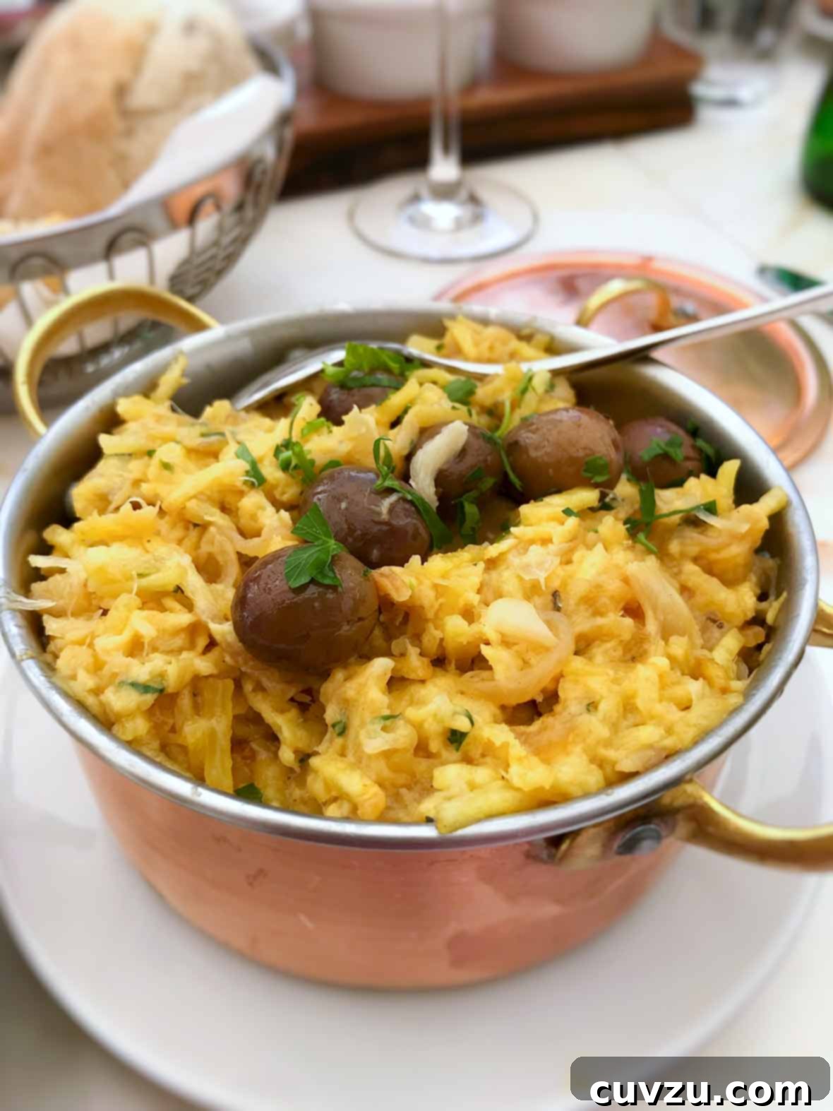 Azores The Atlantic's Hearty Plate 5 A copper pot of bacalhau a Bras--or Portuguese scrambled eggs, salt cod, potatoes, onions, olives, and parsley