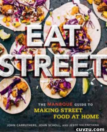 Eat Street Cookbook cover, a testament to street food culture and inspiration for this recipe.