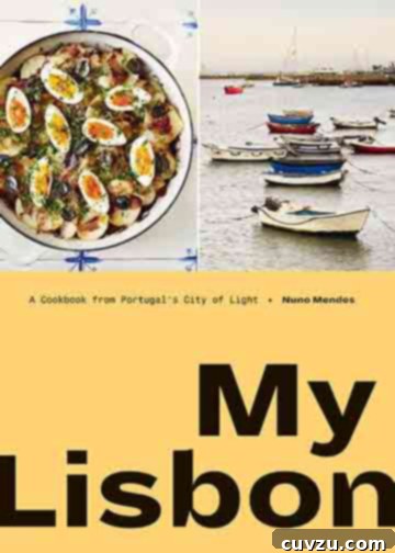 Portuguese Clam Pot: Linguiça, Garlic, Cilantro 4 My Lisbon Cookbook cover displaying traditional Portuguese food
