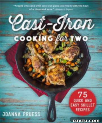Cookbook cover for Cast-Iron Cooking for Two.