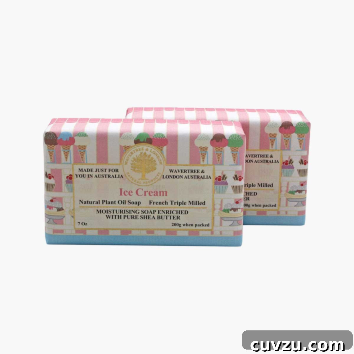 Dog Days Survival Guide: Essential Hacks for Summer Heat 8 Two bars of Wavertree & London ice cream soap, beautifully packaged and subtly fragrant, offering a refreshing self-care experience.