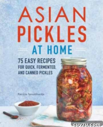 The cookbook cover for 'Asian Pickles at Home'.