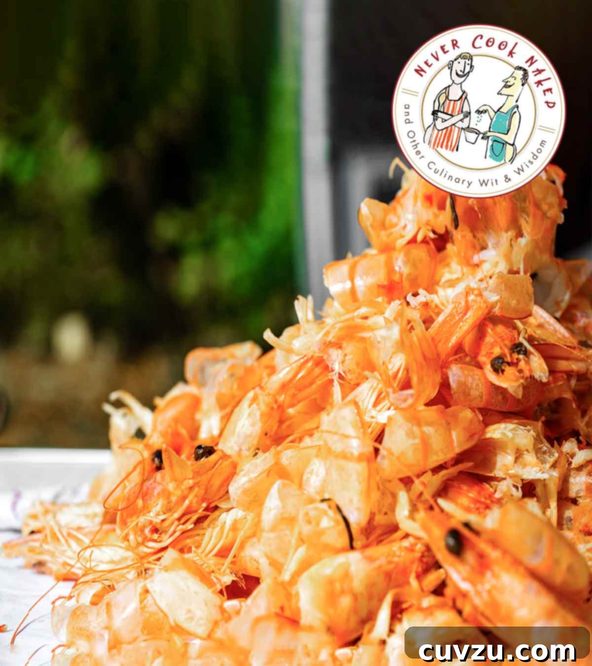Beyond the Boil: Ingenious Uses for Shrimp Shells 2 A pile of discarded shrimp shells, ready for disposal or repurposing in a sustainable kitchen.