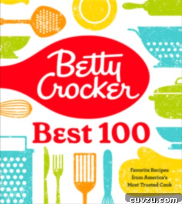 Betty Crocker Best 100 cookbook cover, featuring classic American comfort food.