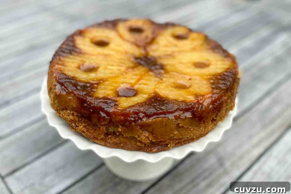 Aromatic Cardamom Pear Caramel Cake 5 Jennifer W.'s beautifully baked Pear Cardamom Caramel Upside Down Cake, showcasing the golden pears.