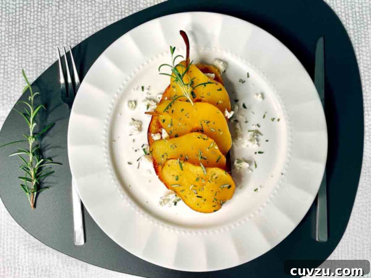 Honey-Kissed Rosemary Roasted Pears 5 Roasted Pear with Honey and Rosemary-Ilda's Test