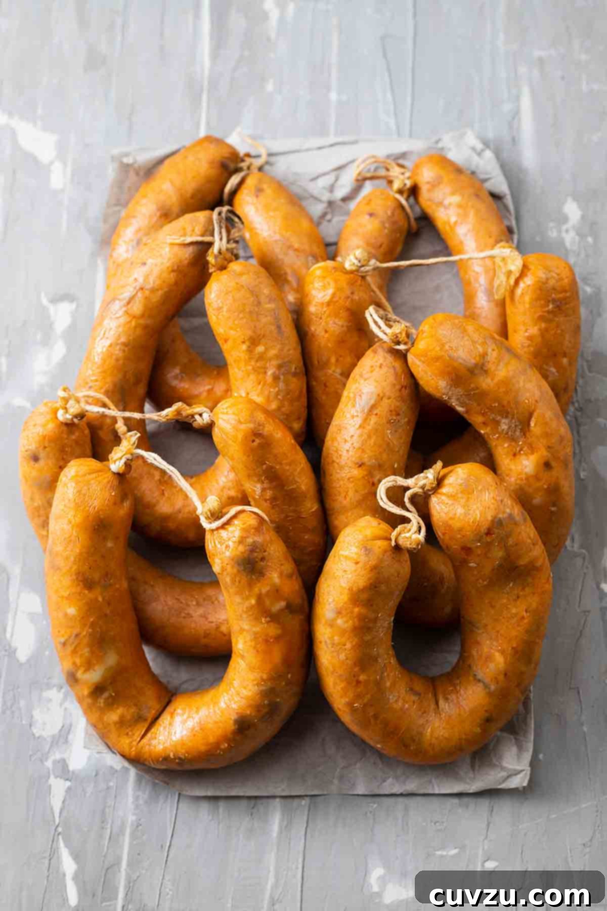 Eight links of alheira sausage