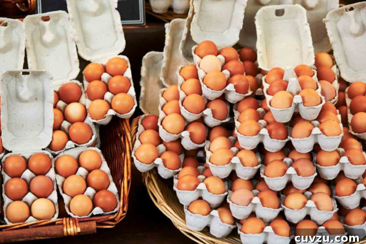 Your Ultimate Guide to Eggs 3 Cartons of fresh eggs at a Paris market