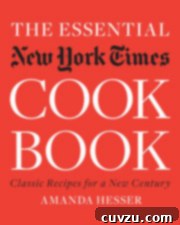 The cover of The Essential New York Times Cookbook, a celebrated culinary guide.