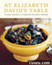 Cover of the cookbook 'At Elizabeth David's Table'