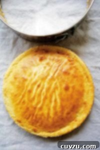 A ricotta cheesecake from Rome's Jewish Quarter, ready to be served.