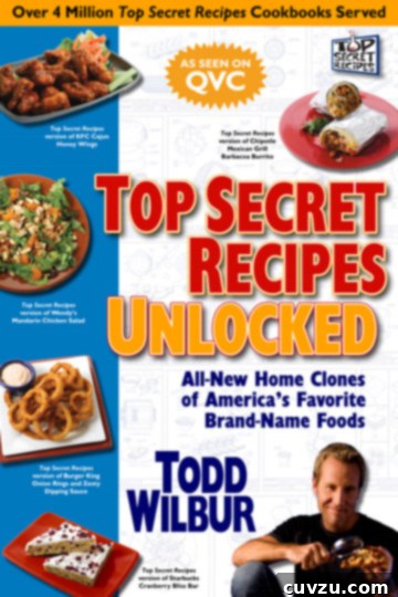 Cookbook cover for 'Top Secret Recipes Unlocked' by Todd Wilbur