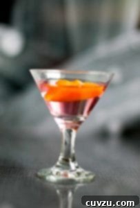 Cosmopolitan shot in a small glass.