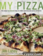 The cover of Jim Lahey's My Pizza Cookbook, featuring an image of pizza.