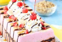 Frozen Banana Split Loaf