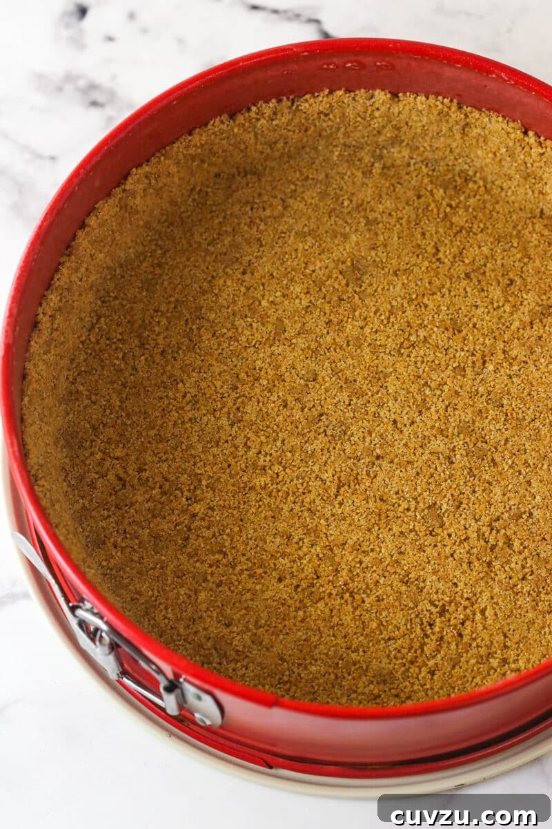 Triple Berry Cheesecake Recipe with Fresh Mixed Berries 10 crust pressed into springform pan
